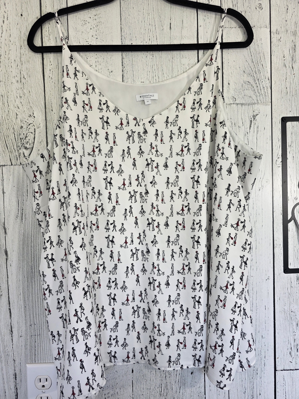 Reitmans R Essentials Printed Layered Tank Top Size 2X Plus Size Work Business
